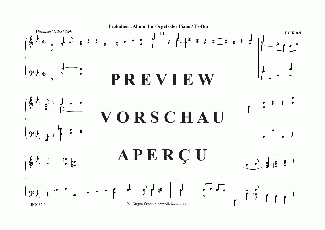 Produktgalerie: Seite 10 von 11 Präludien Es-Dur , , (Orgel/Klavier Solo)
