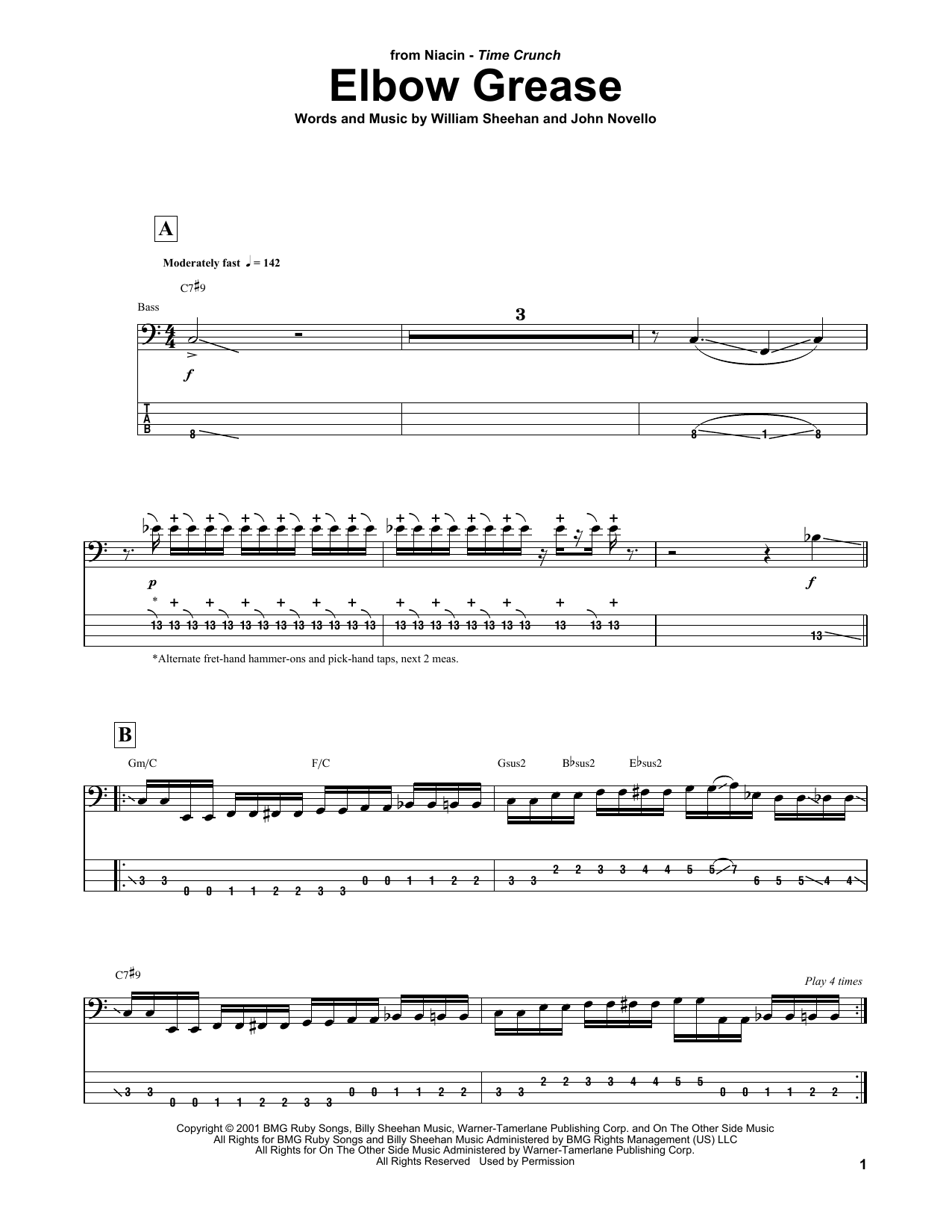 Produktgalerie: Seite 1 von 1 Elbow Grease, Billy Sheehan, E-Bass