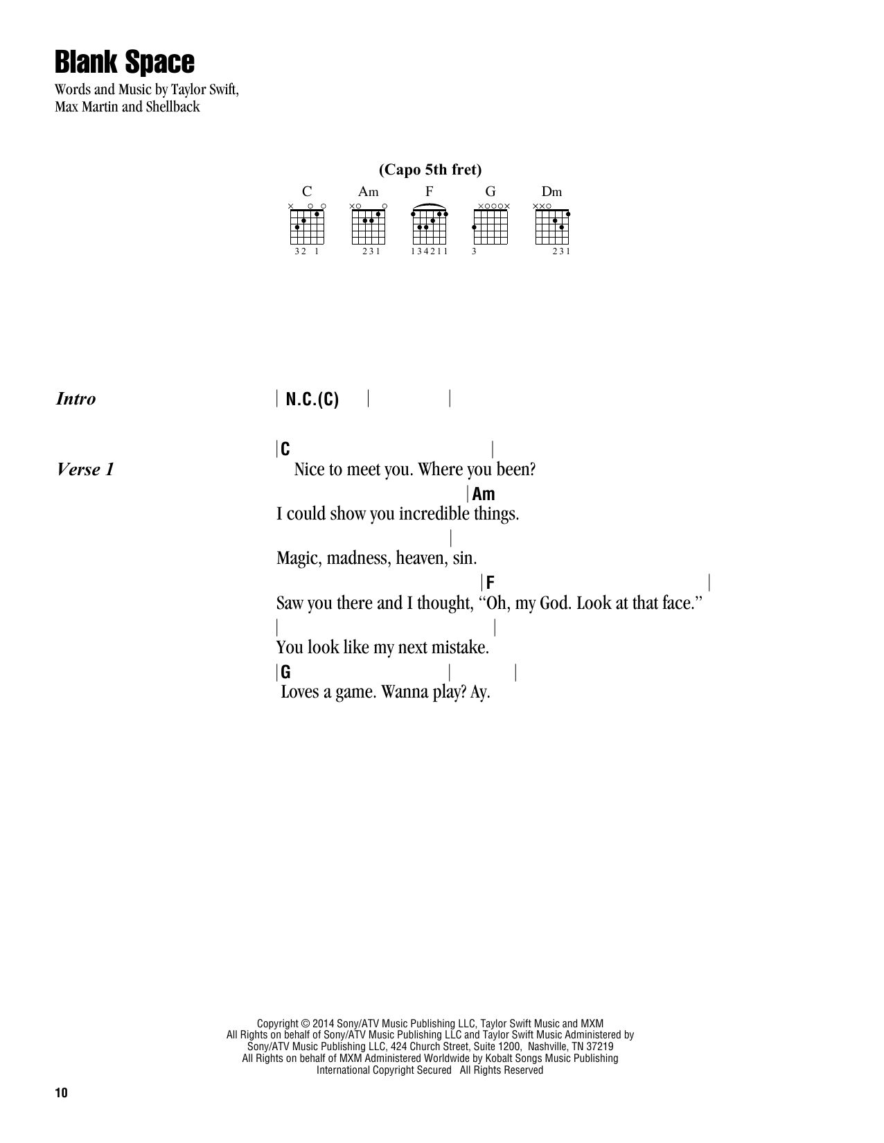 Produktbild zu: Blank Space