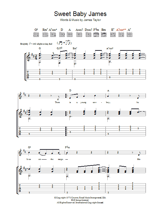 Produktgalerie: Seite 1 von 1 Sweet Baby James, James Taylor, Gitarre