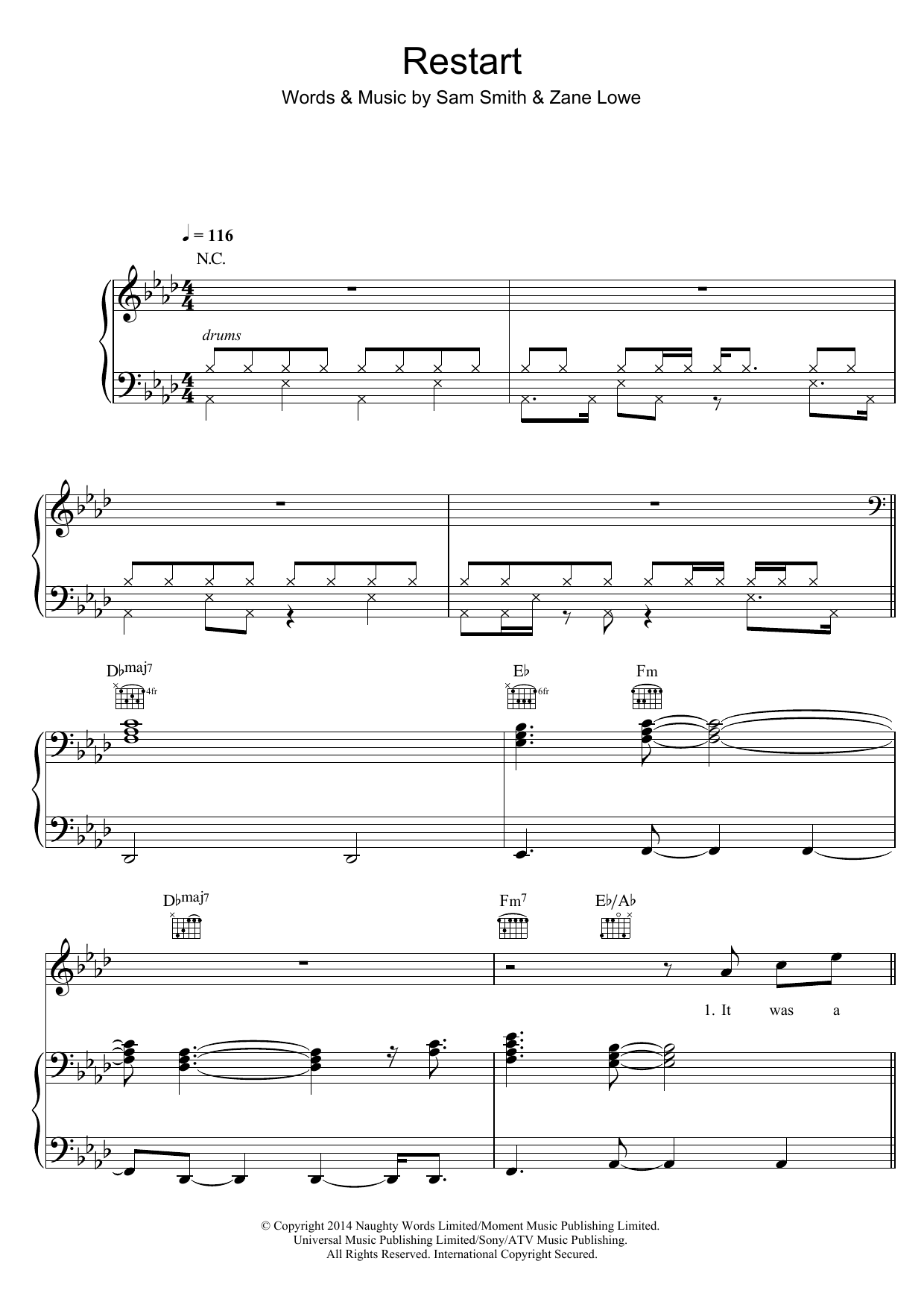 Product gallery: Page 1 of 1 Restart, Sam Smith