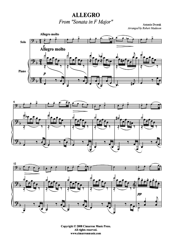 gallery: Sonata in F - Allegro  , , (Bariton/Pos + Klavier)