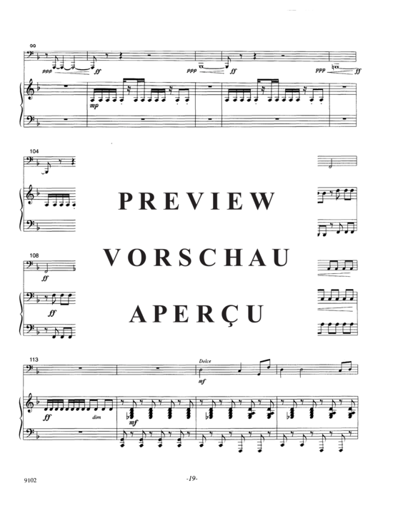 Product gallery: Page 21 of 21 Three Songs for Tuba , , (tuba + piano)