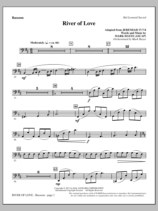 Produktbild zu: River Of Love - Bassoon