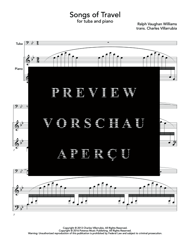 Product gallery: Page 5 of 11 Songs of Travel, , (tuba and piano)