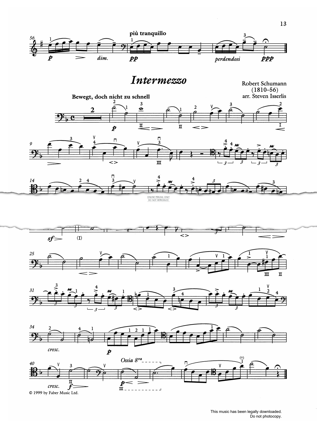 Produktgalerie: Seite 1 von 1 Intermezzo, Robert Schumann, Klavier, Violoncello