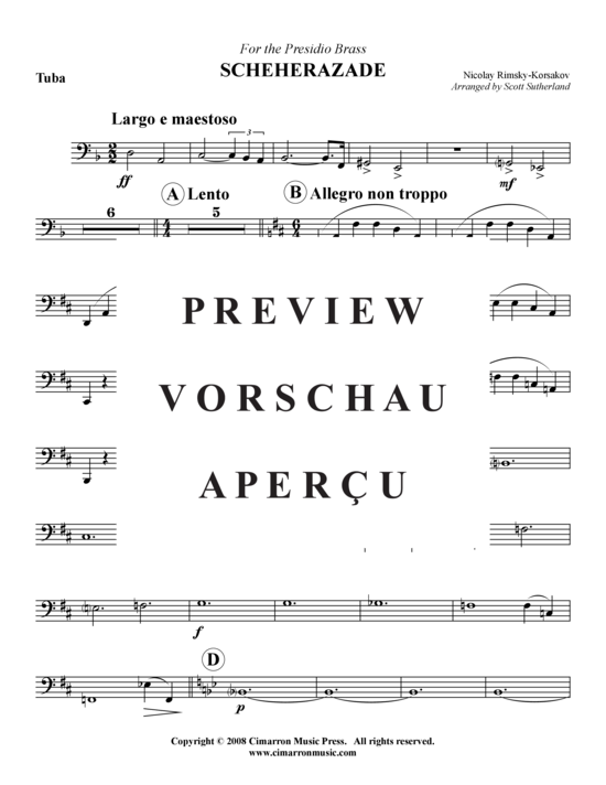 Produktgalerie: Seite 17 von 18 Scheherazade , , (Blechbläserquintett)