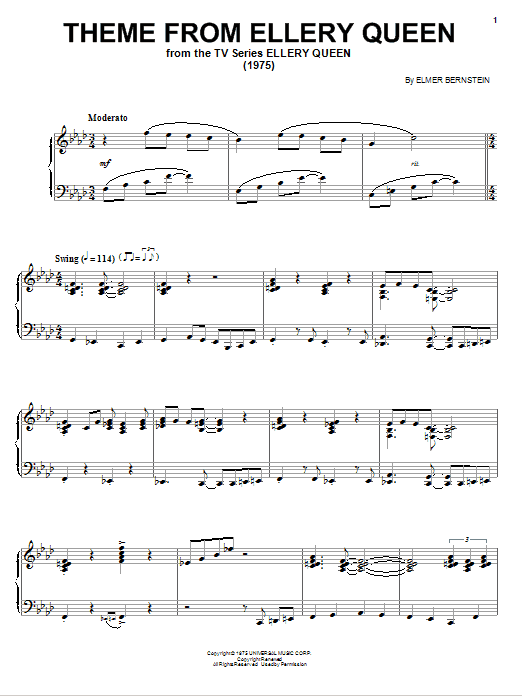 Produktbild zu: Theme from Ellery Queen