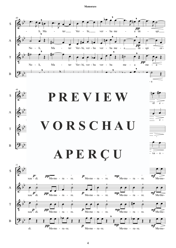 Product gallery: Page 5 of 11 Memorare - Gebet zur Jungfrau Maria von Bernard von Clairvaux, , Mixed Choir A Cappella
