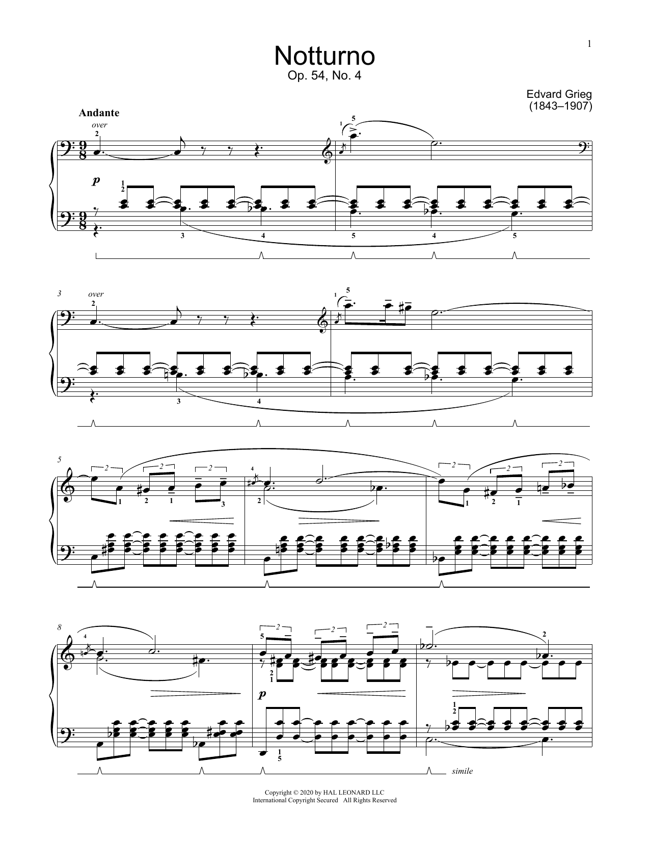 Product picture to: Notturno, Op. 54, No. 4