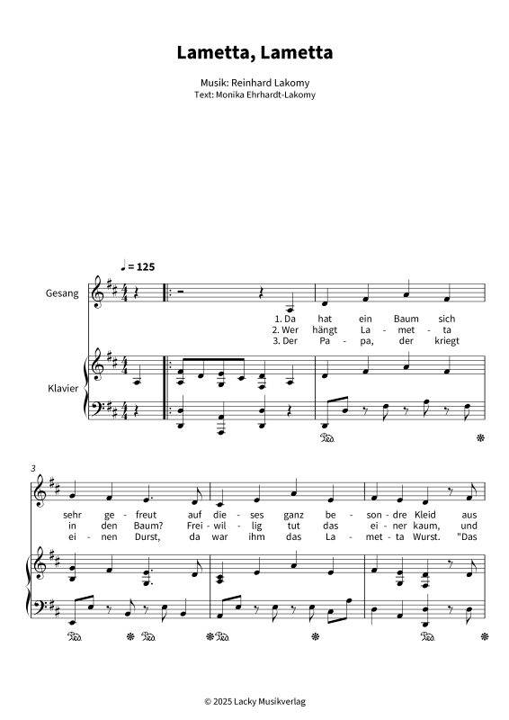 Produktgalerie: Seite 1 von 7 Lametta, Lametta, , Gesang und Klavier