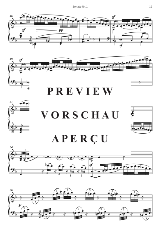 Produktgalerie: Seite 15 von 21 Sonate Nr. 1 - op. 2 No. 1, f-Moll , , Klavier Solo
