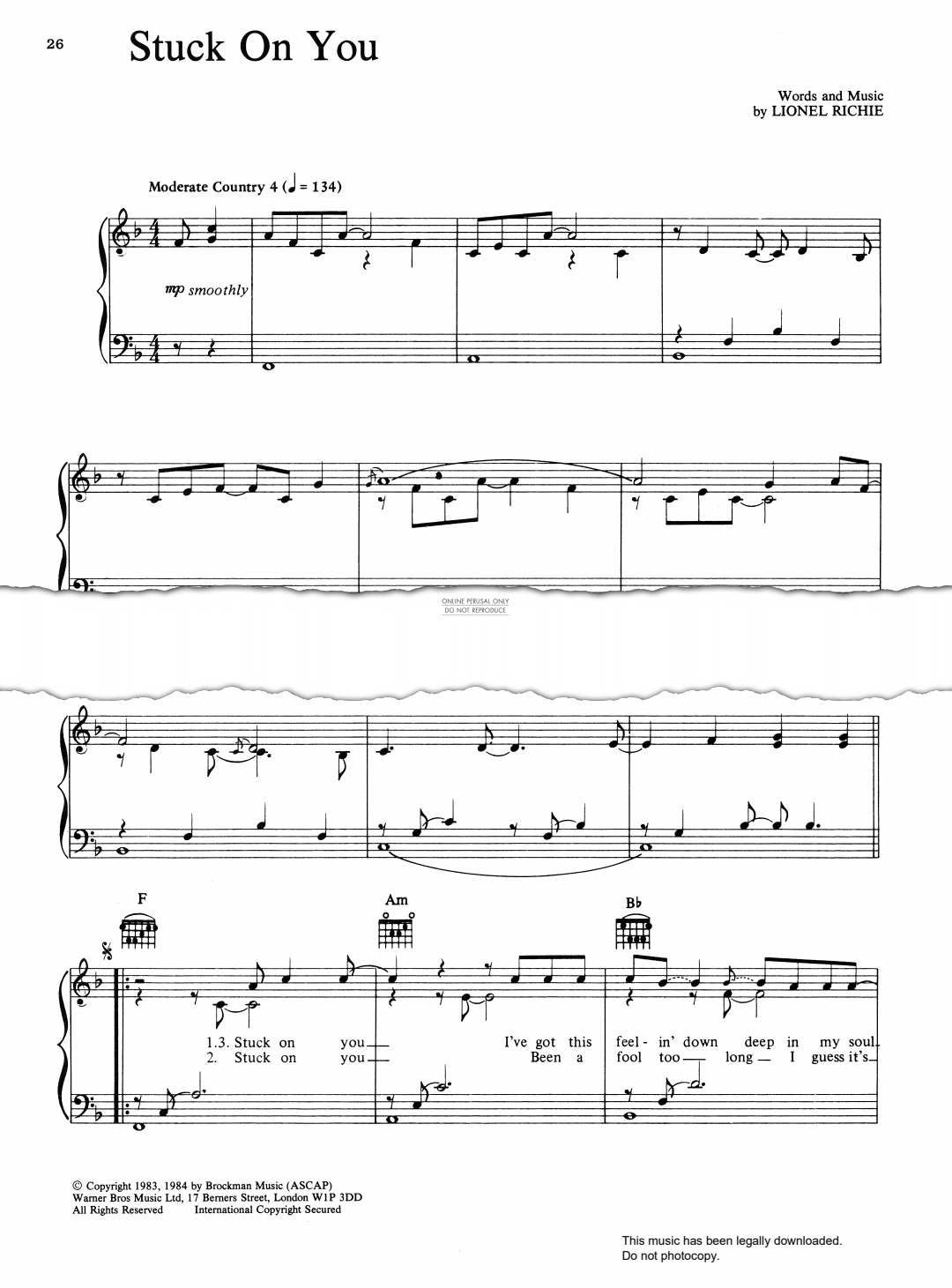 gallery: Stuck On You, Lionel Richie, Gesang, Gitarre, Klavier