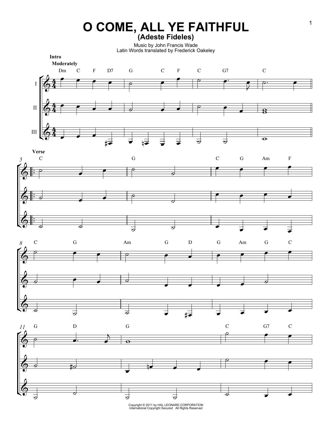 Product gallery: Page 1 of 1 O Come, All Ye Faithful (Adeste Fideles), John Francis Wade