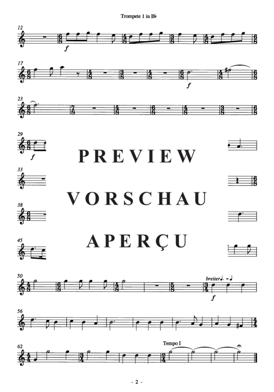 Produktgalerie: Seite 4 von 5 Concertino , , (Blechbläserquintett + Orgel) Trompete 1 in B