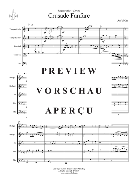 Produktgalerie: Seite 2 von 9 Crusade Fanfare , , (Blechbläserquintett)