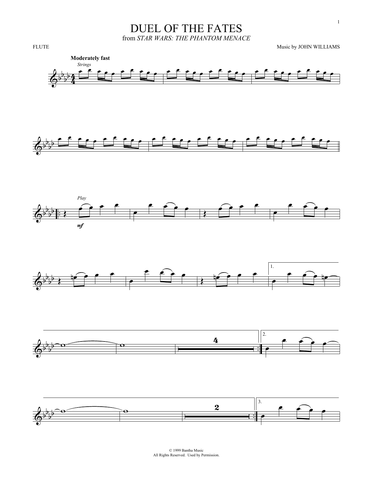 Product gallery: Page 1 of 1 Duel Of The Fates (from Star Wars: The Phantom Menace), John Williams