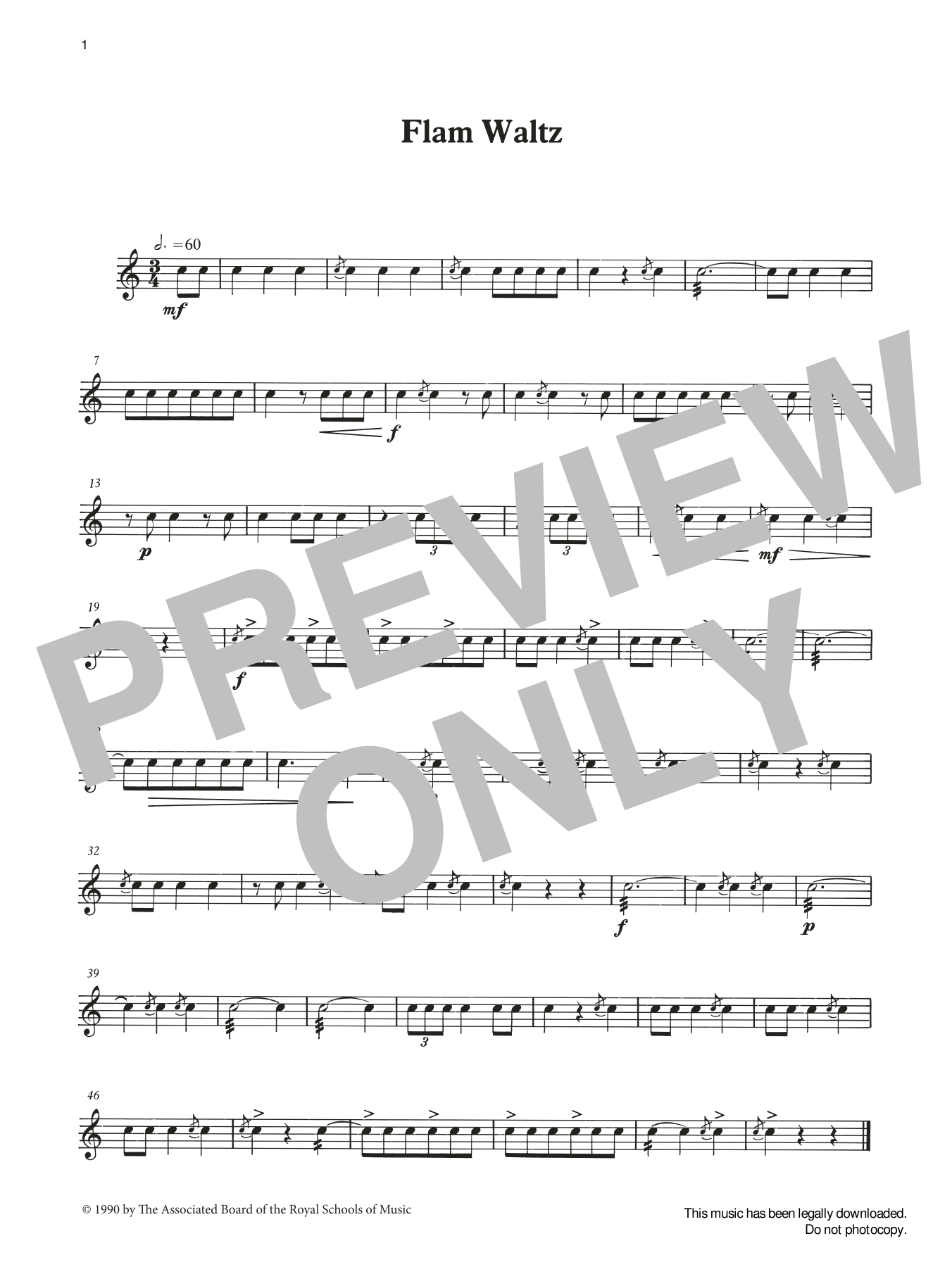 Produktgalerie: Seite 1 von 1 Flam Waltz from Graded Music for Snare Drum, Book II, Ian Wright and Kevin Hathaway, Percussion