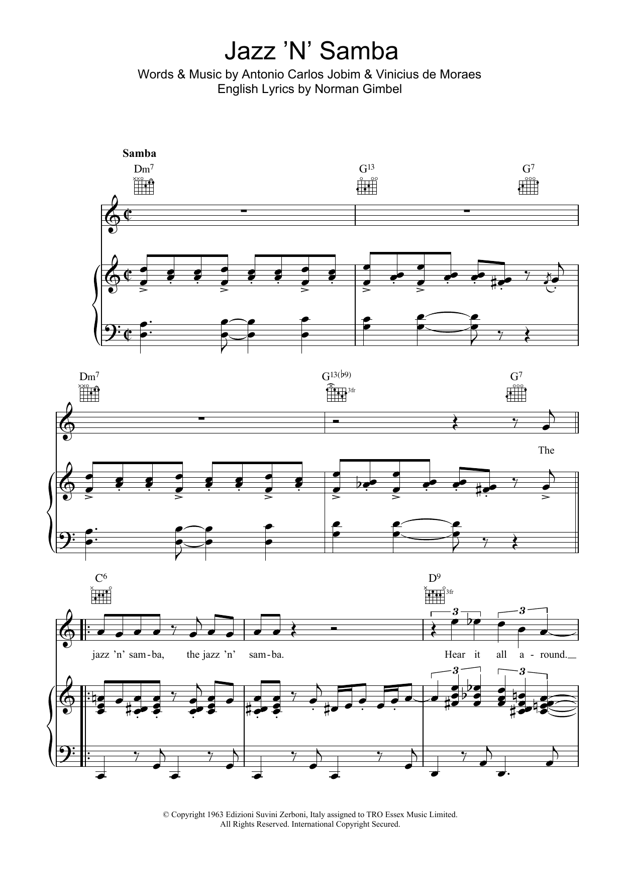 Produktgalerie: Seite 1 von 1 Jazz 'N' Samba (So Danco Samba), Antonio Carlos Jobim, Gesang, Gitarre, Klavier