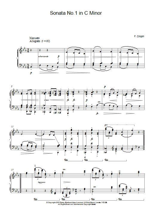 Product gallery: Page 1 of 1 Sonata No. 1 In C Minor, Frederic Chopin
