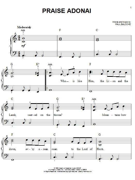 Produktbild zu: Praise Adonai