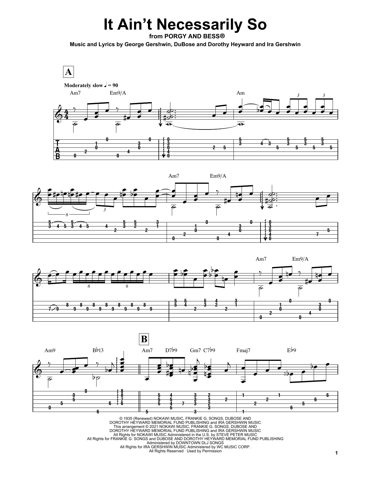 Product picture to: It Ain't Necessarily So (arr. Matt Otten)