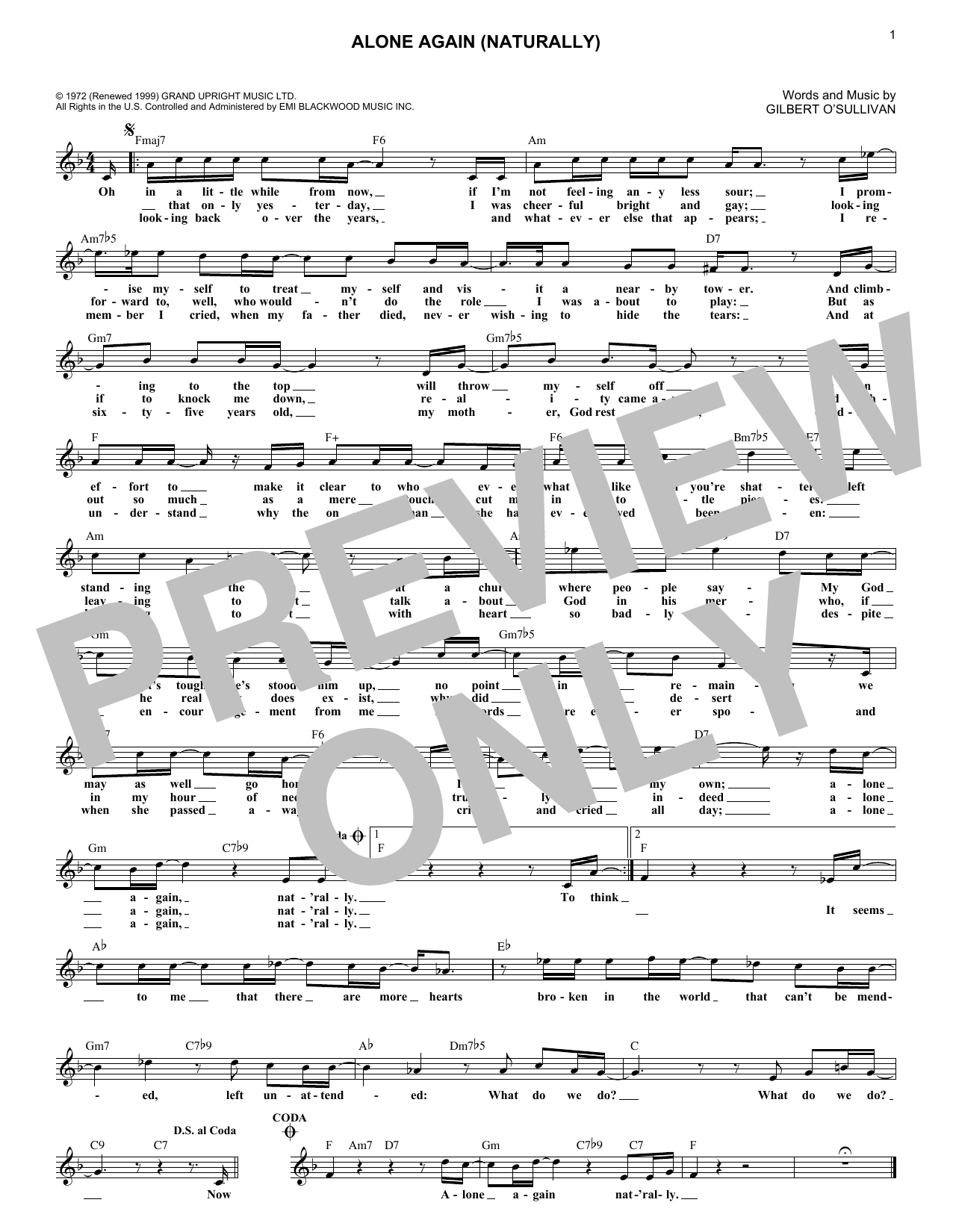 Produktbild zu: Alone Again (Naturally)