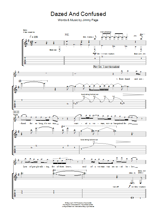 Produktgalerie: Seite 1 von 1 Dazed And Confused, Led Zeppelin, Gitarre