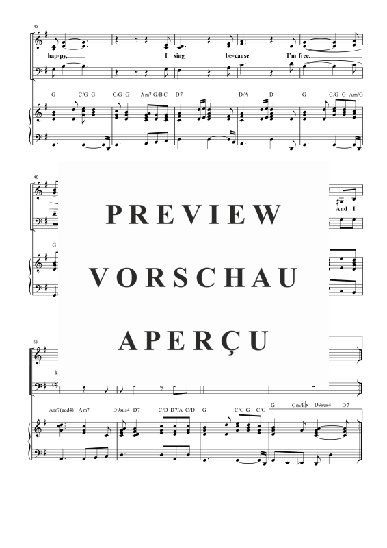 Produktgalerie: Seite 10 von 11 His Eye Is On the Sparrow, , Gemischter Chor SAB, Solo und Klavier