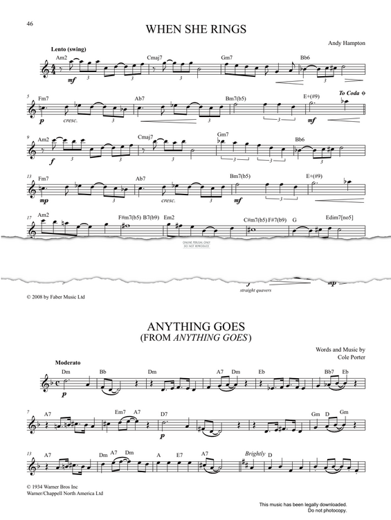 Product gallery: Page 1 of 1 When She Rings, Andy Hampton