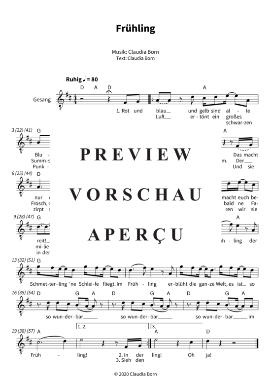 gallery: Frühling, Yvaine, Vocal and Chords Leadsheet