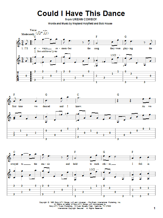 Produktgalerie: Seite 1 von 1 Could I Have This Dance, Anne Murray, Gitarre