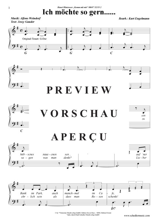 Produktgalerie: Seite 2 von 4 Ich möchte so gern , Hinterseer, Hansi, Klavier und Gesang