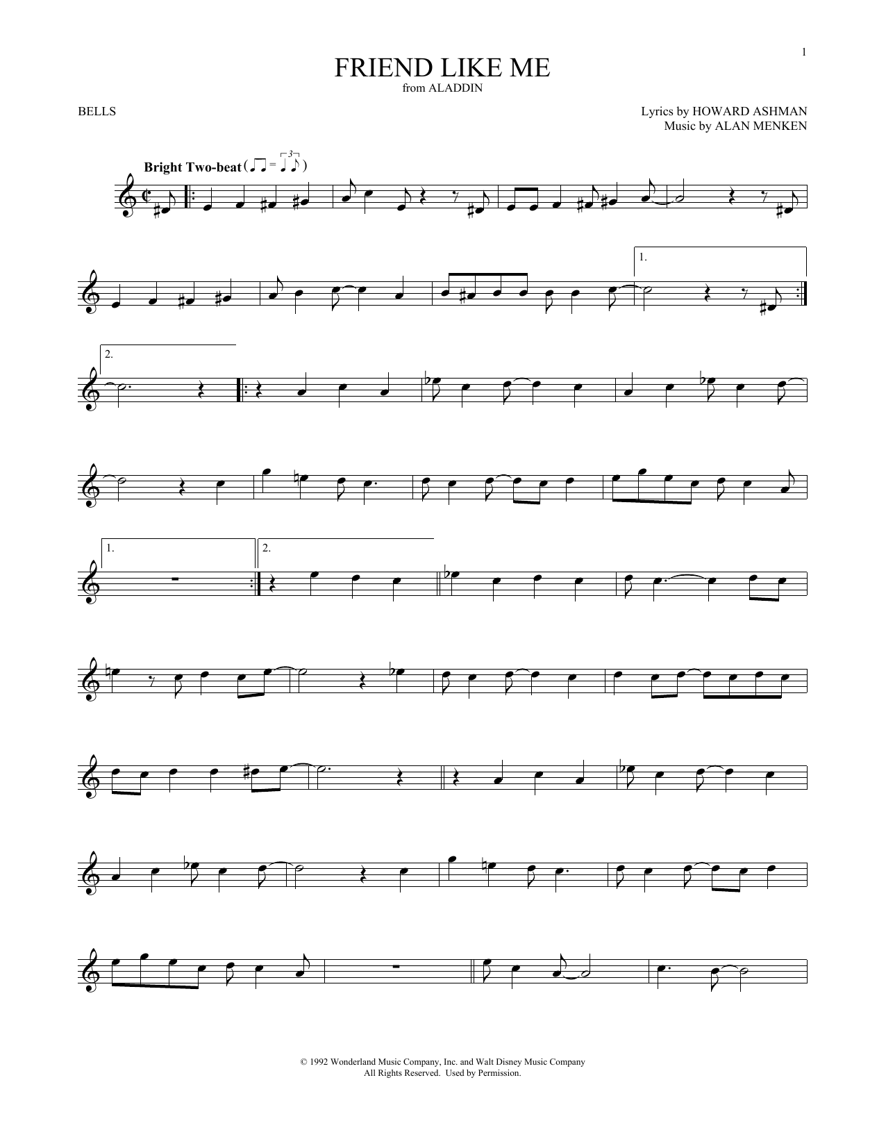 Produktgalerie: Seite 1 von 1 Friend Like Me (from Aladdin), Alan Menken & Howard Ashman, Percussion