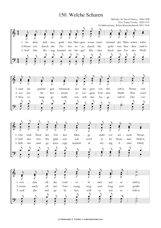 Product picture to: Welche Scharen  Ira David Sankey, 1840-1908 / Fanny Crosby, 1820-1915