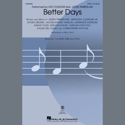 cover: Better Days (arr. Mac Huff), Ant Clemons feat. Justin Timberlake