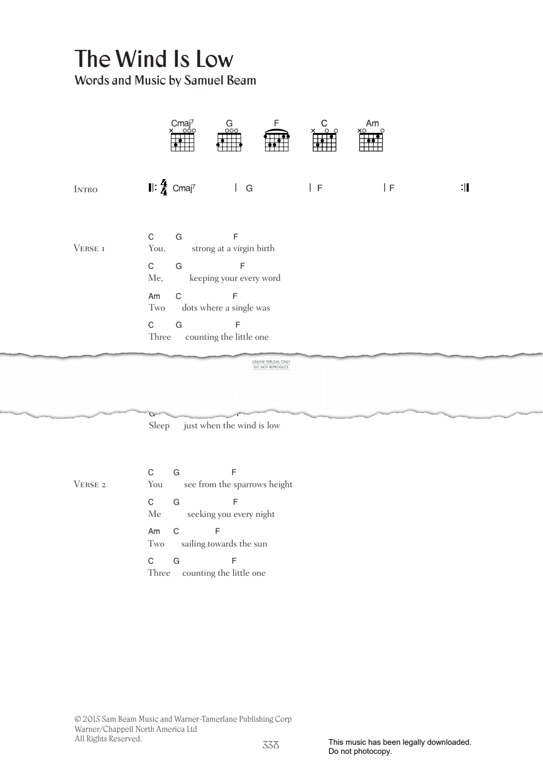 gallery: The Wind Is Low, Iron & Wine, Gesang, Gitarre