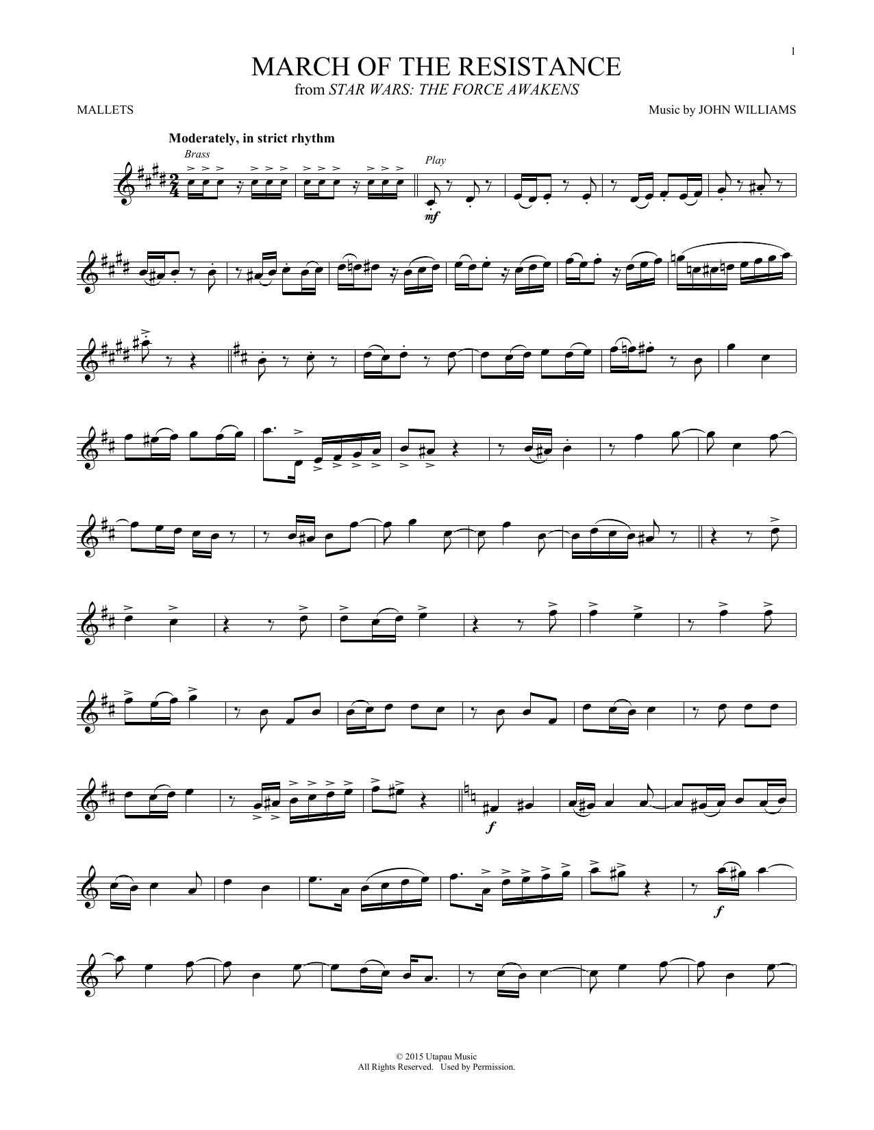 Product gallery: Page 1 of 1 March Of The Resistance (from Star Wars: The Force Awakens), John Williams
