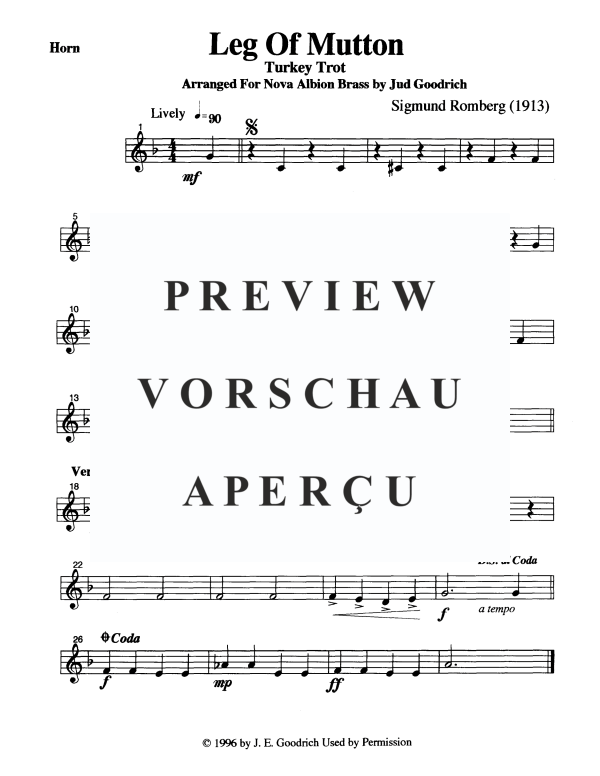Product gallery: Page 8 of 11 Leg of Mutton, , Brass Quintet