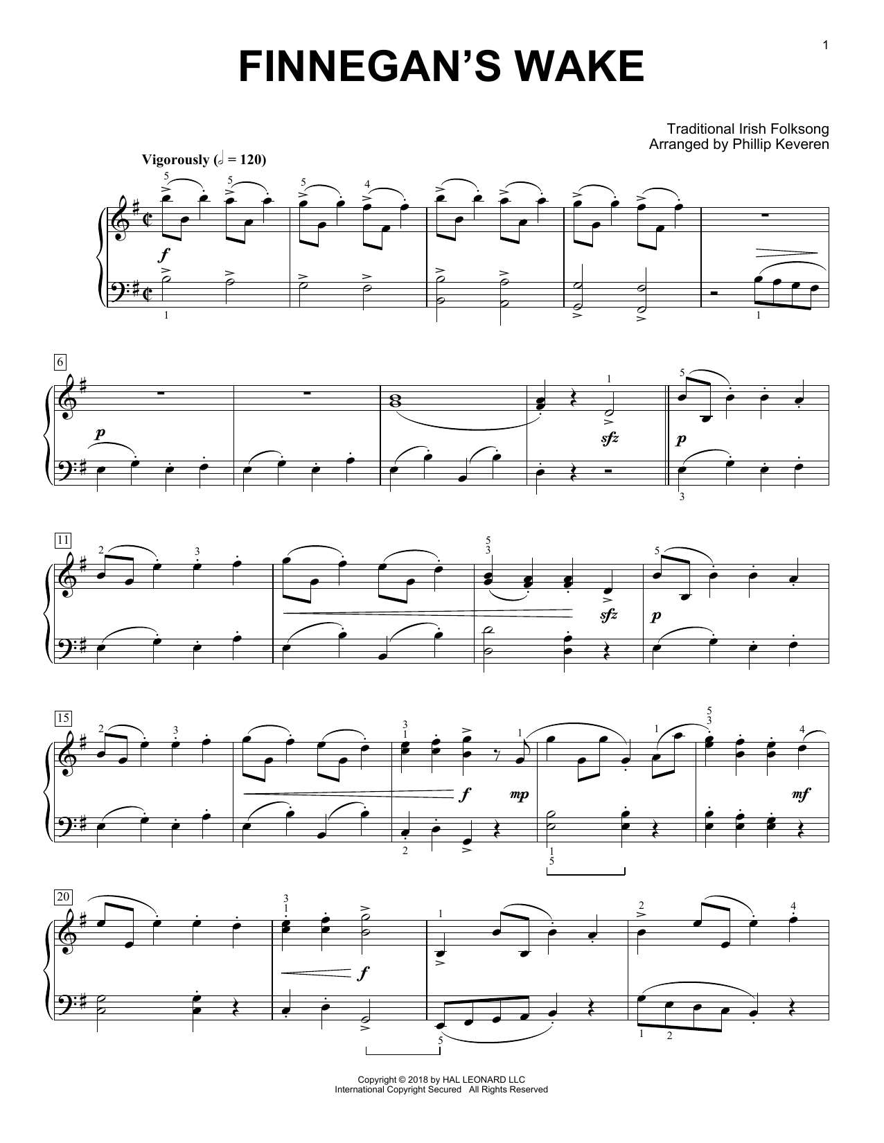 Produktbild zu: Finnegan's Wake [Classical version] (arr. Phillip Keveren)