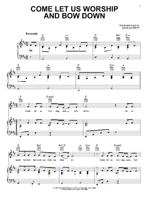 Produktbild zu: Come Let Us Worship And Bow Down