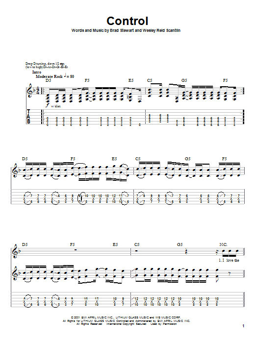 Produktgalerie: Seite 1 von 1 Control, Puddle Of Mudd, Gitarre
