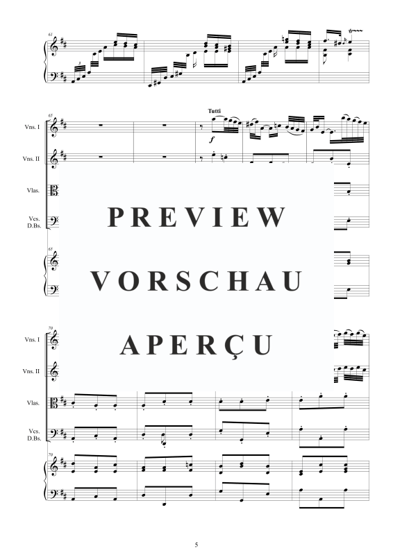 Produktgalerie: Seite 6 von 11 Cembalo Konzert Nr. 4 in D-Dur, , Cembalo und Streichorchester