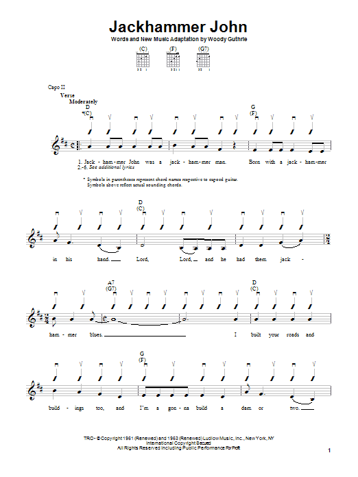 Product gallery: Page 1 of 1 Jackhammer John, Woody Guthrie