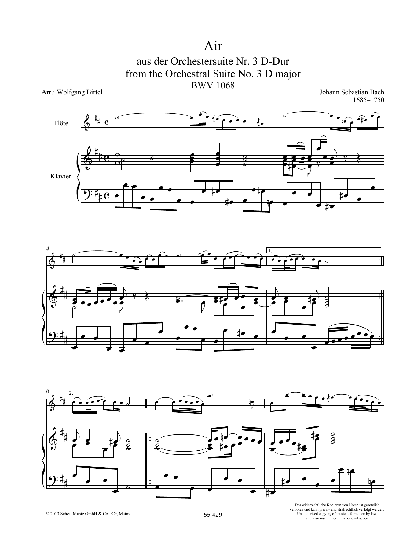 Produktgalerie: Seite 1 von 1 Air, Johann Sebastian Bach