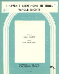 cover: I Haven't Been Home In Three Whole Nights, Spike Jones, Gesang, Gitarre, Klavier