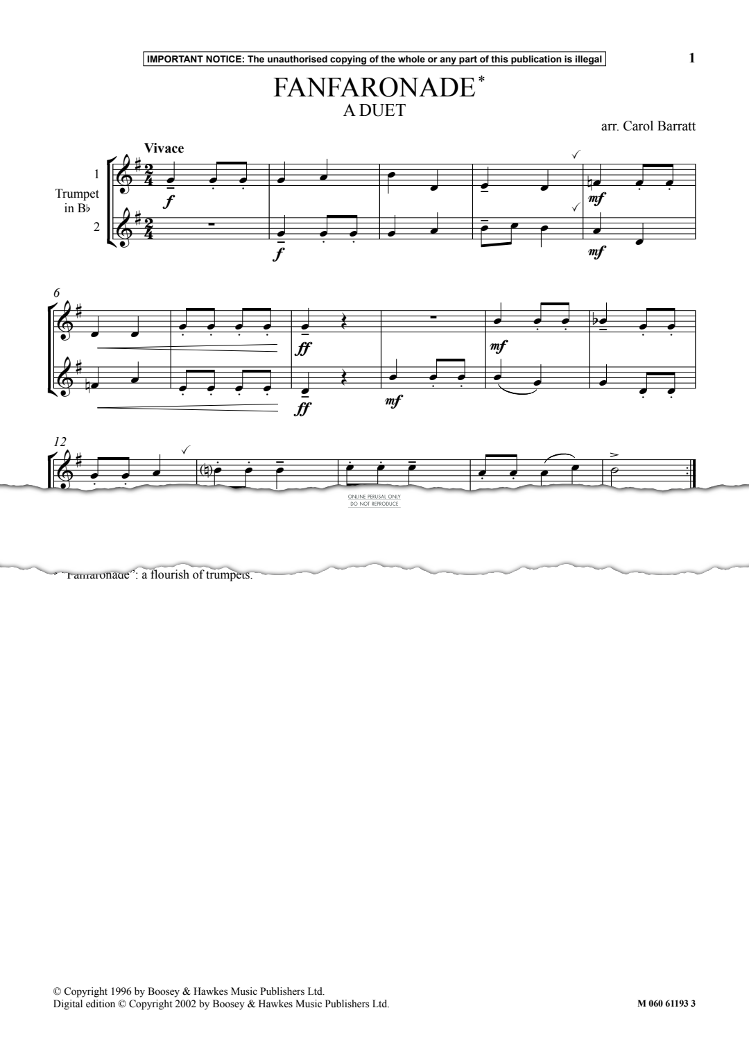 Produktgalerie: Seite 1 von 1 Fanfaronade, Carol Barratt, Klavier, Trompete