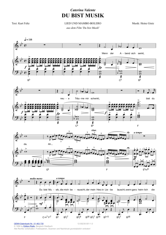 Produktbild zu: Du bist Musik Caterina Valente