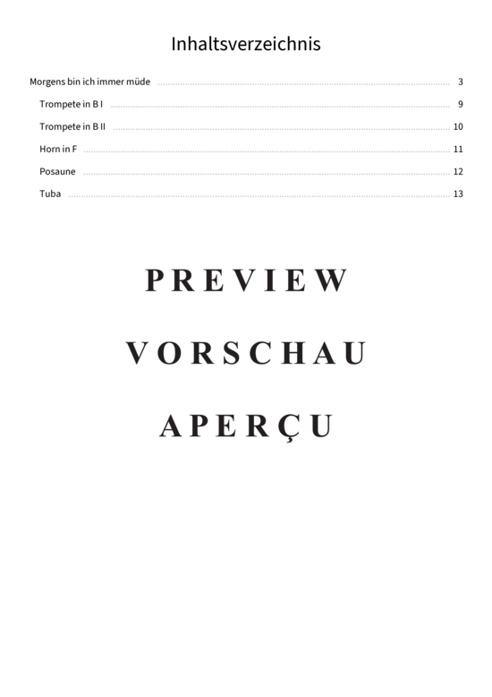 gallery: Morgens bin ich immer müde , Trude Herr, (Blechbläse Quintett)