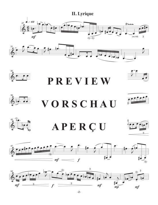 Product gallery: Page 6 of 10 Three Euphonics for Solo Bass Clarinet , , (Bass clarinet solo)
